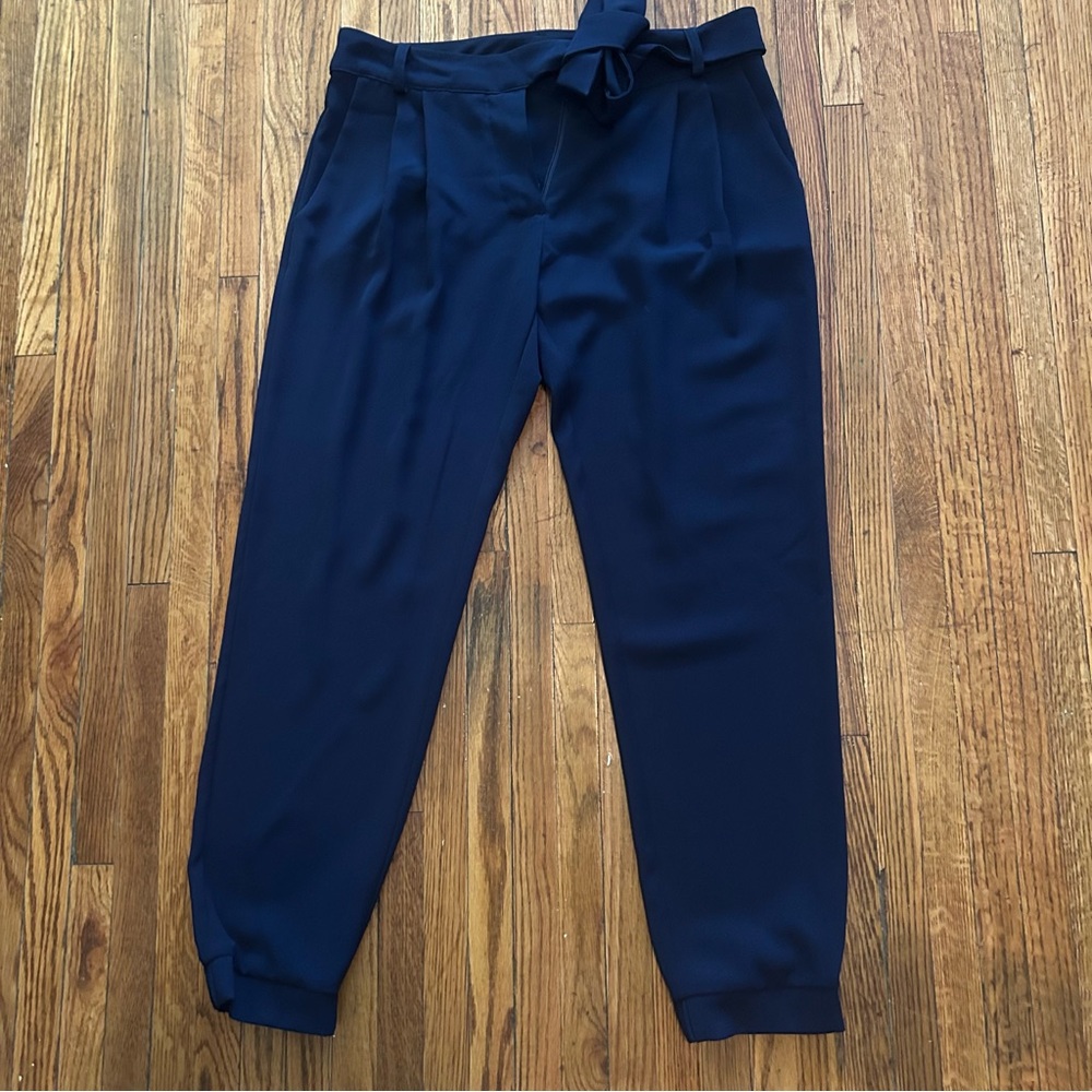 Navy blue Parker pleated pants, size 4